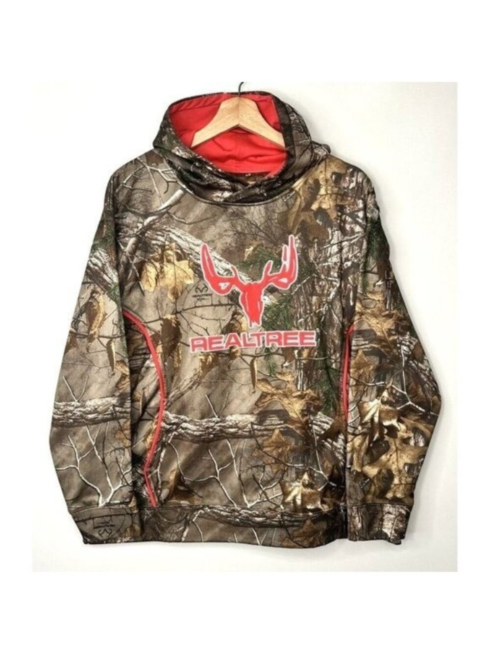 Realtree Xtra Hoodie Mens L Green Camo Hunting Outdoor Pullover Logo Sweatshirt